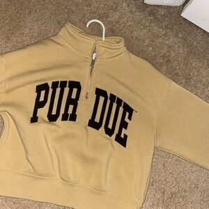 Cropped Purdue Quarter Zip size medium
